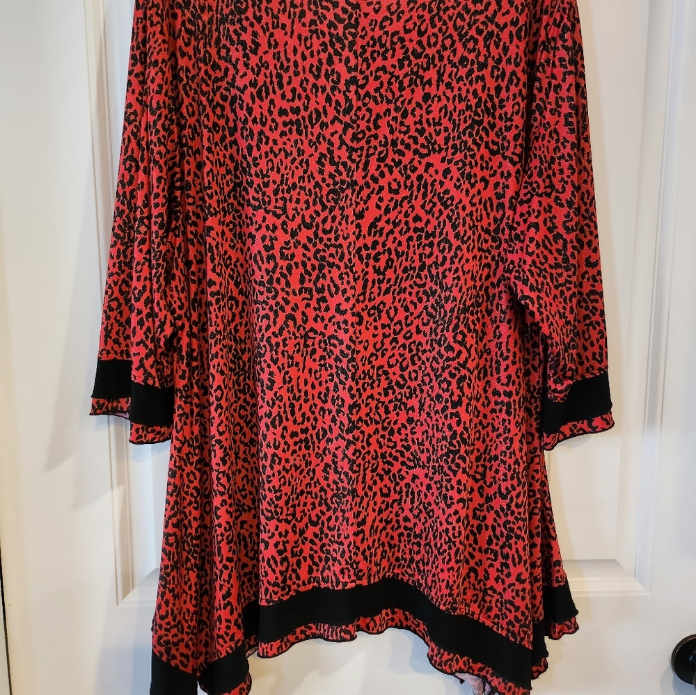 Seven Karet, Red Black Animal Print, 3X - Picture 7 of 12